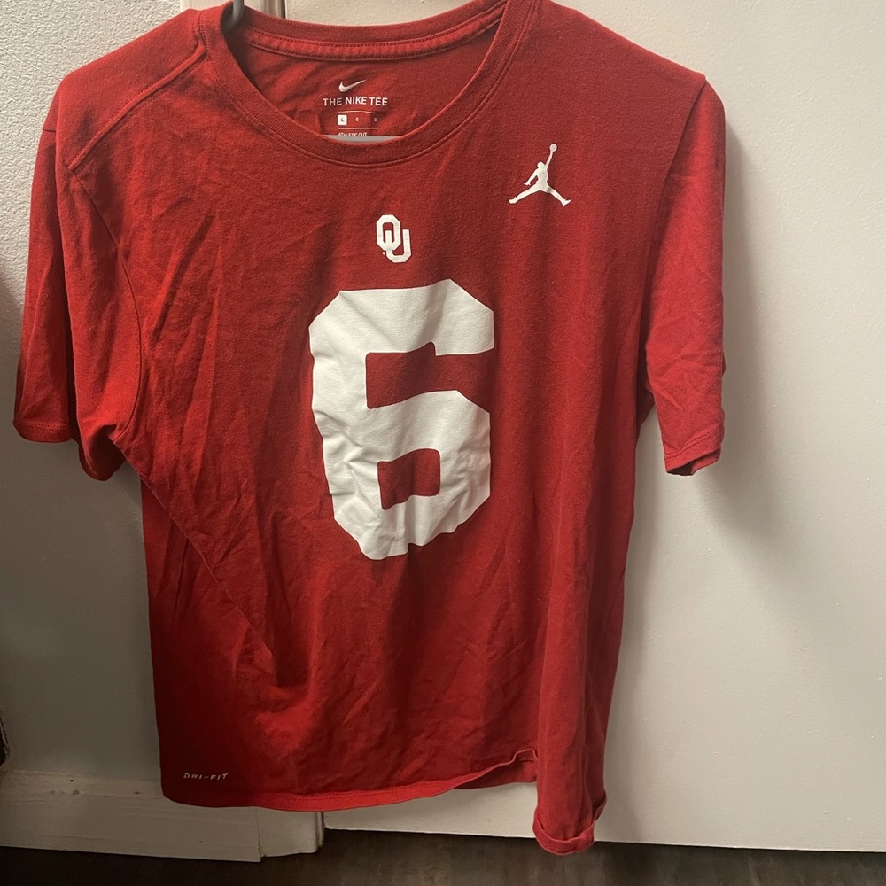 Baker Mayfield Oklahoma Sooners Jordan Jersey T-Shirt